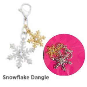Origami Owl Mixed Metal Snowflakes Dangle DG4089